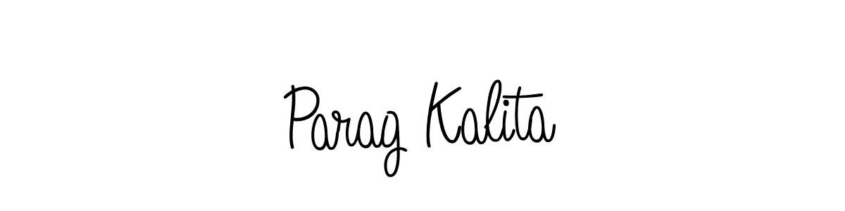 How to make Parag Kalita name signature. Use Angelique-Rose-font-FFP style for creating short signs online. This is the latest handwritten sign. Parag Kalita signature style 5 images and pictures png