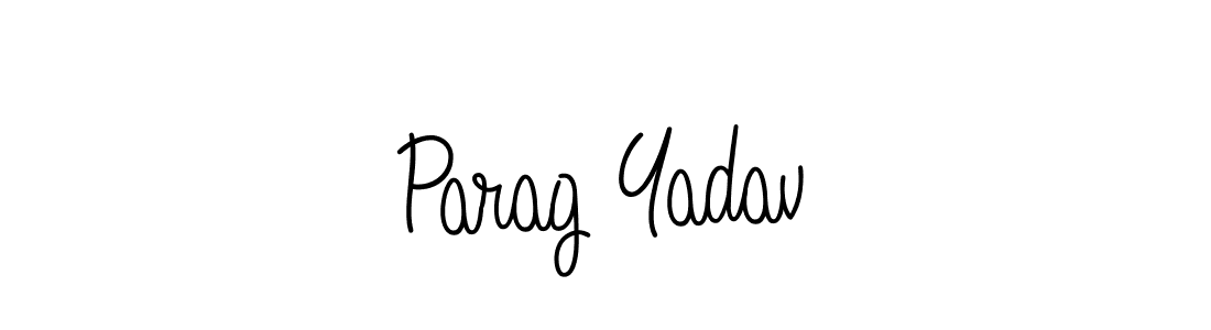 Use a signature maker to create a handwritten signature online. With this signature software, you can design (Angelique-Rose-font-FFP) your own signature for name Parag Yadav. Parag Yadav signature style 5 images and pictures png