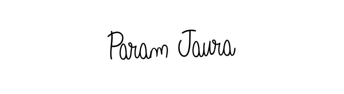 You should practise on your own different ways (Angelique-Rose-font-FFP) to write your name (Param Jaura) in signature. don't let someone else do it for you. Param Jaura signature style 5 images and pictures png