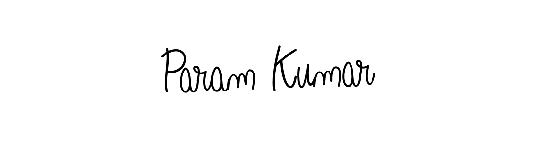 Use a signature maker to create a handwritten signature online. With this signature software, you can design (Angelique-Rose-font-FFP) your own signature for name Param Kumar. Param Kumar signature style 5 images and pictures png