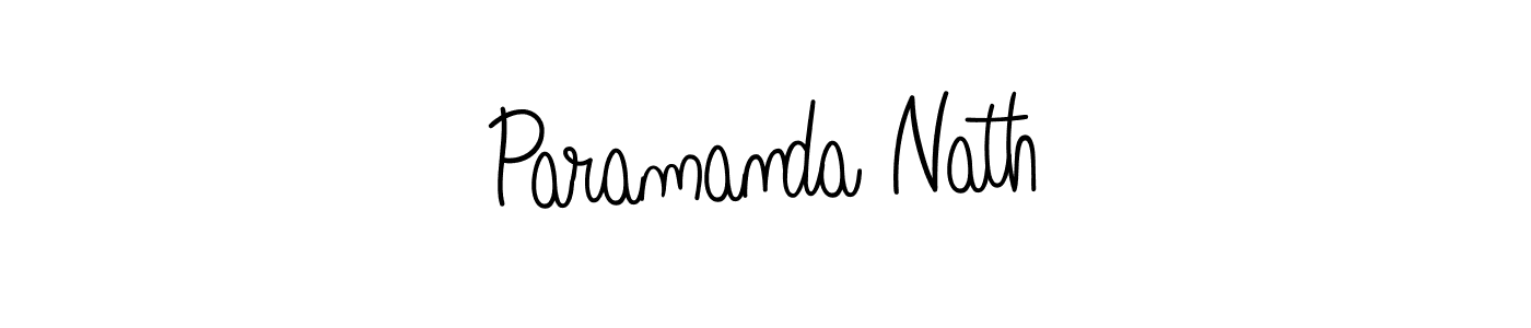 The best way (Angelique-Rose-font-FFP) to make a short signature is to pick only two or three words in your name. The name Paramanda Nath include a total of six letters. For converting this name. Paramanda Nath signature style 5 images and pictures png