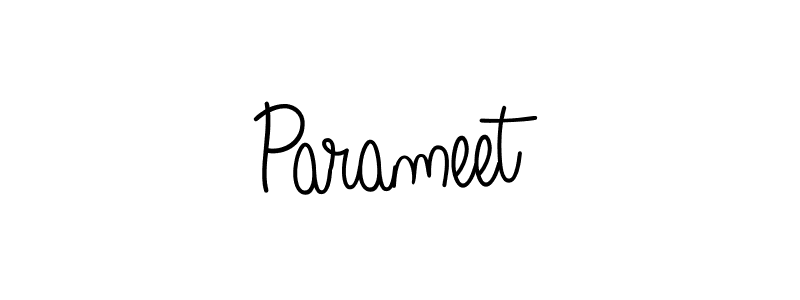 The best way (Angelique-Rose-font-FFP) to make a short signature is to pick only two or three words in your name. The name Parameet include a total of six letters. For converting this name. Parameet signature style 5 images and pictures png