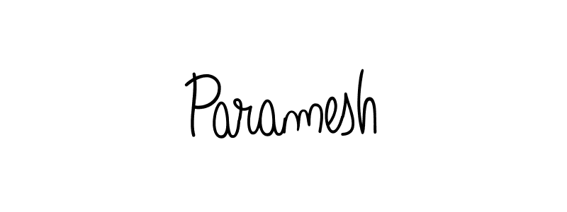 Use a signature maker to create a handwritten signature online. With this signature software, you can design (Angelique-Rose-font-FFP) your own signature for name Paramesh. Paramesh signature style 5 images and pictures png