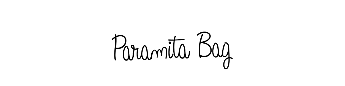 Use a signature maker to create a handwritten signature online. With this signature software, you can design (Angelique-Rose-font-FFP) your own signature for name Paramita Bag. Paramita Bag signature style 5 images and pictures png