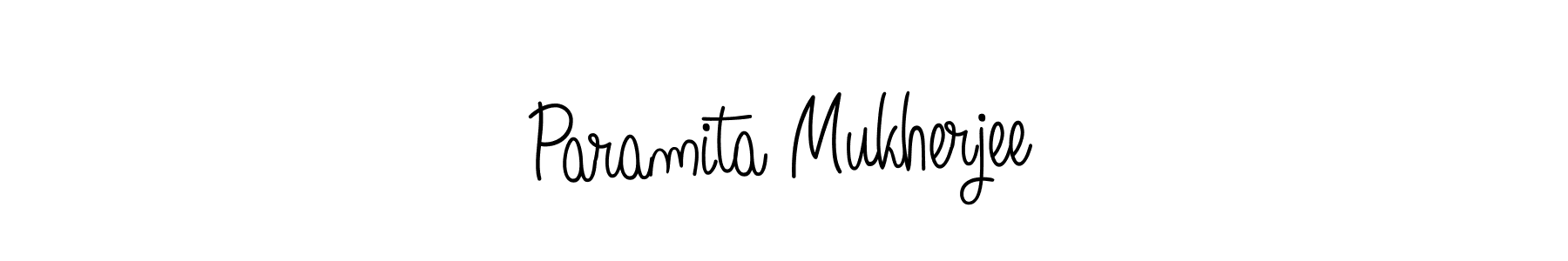 Use a signature maker to create a handwritten signature online. With this signature software, you can design (Angelique-Rose-font-FFP) your own signature for name Paramita Mukherjee. Paramita Mukherjee signature style 5 images and pictures png