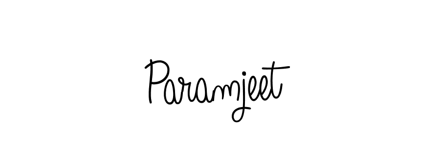 Make a beautiful signature design for name Paramjeet. With this signature (Angelique-Rose-font-FFP) style, you can create a handwritten signature for free. Paramjeet signature style 5 images and pictures png