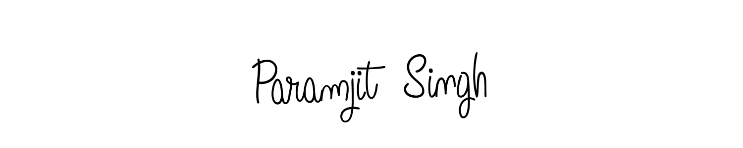 Use a signature maker to create a handwritten signature online. With this signature software, you can design (Angelique-Rose-font-FFP) your own signature for name Paramjit  Singh. Paramjit  Singh signature style 5 images and pictures png