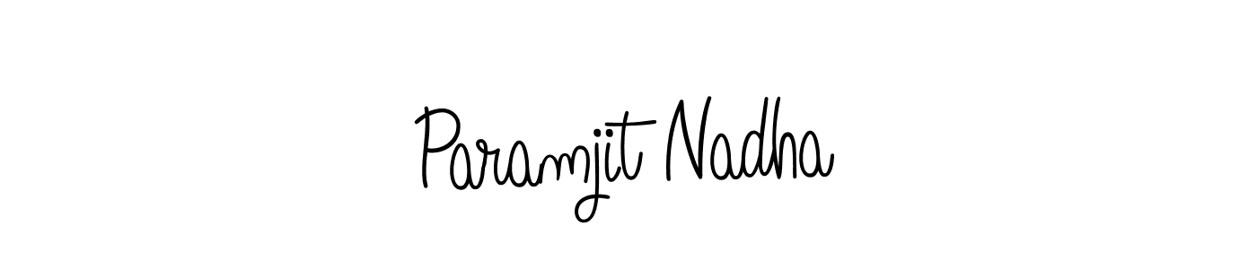 How to make Paramjit Nadha name signature. Use Angelique-Rose-font-FFP style for creating short signs online. This is the latest handwritten sign. Paramjit Nadha signature style 5 images and pictures png