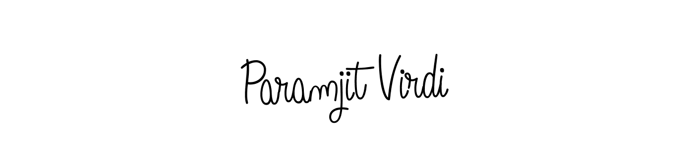 Paramjit Virdi stylish signature style. Best Handwritten Sign (Angelique-Rose-font-FFP) for my name. Handwritten Signature Collection Ideas for my name Paramjit Virdi. Paramjit Virdi signature style 5 images and pictures png