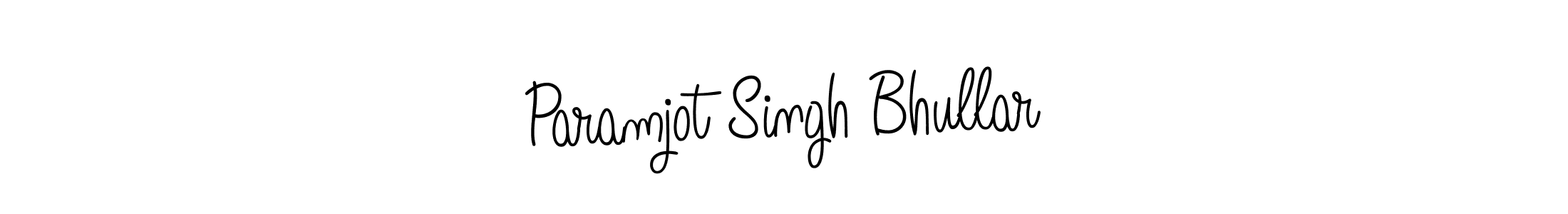 Make a beautiful signature design for name Paramjot Singh Bhullar. With this signature (Angelique-Rose-font-FFP) style, you can create a handwritten signature for free. Paramjot Singh Bhullar signature style 5 images and pictures png