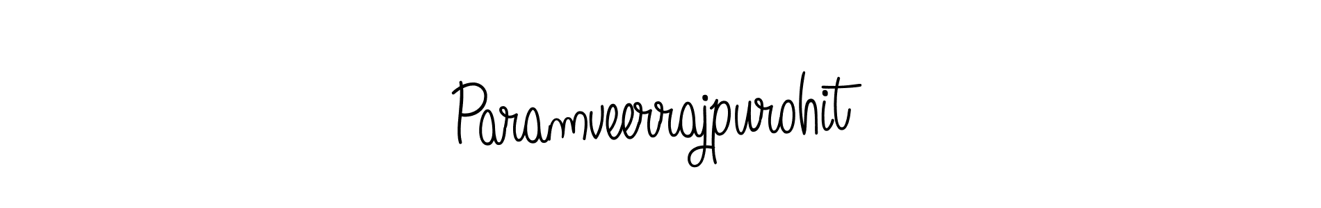 The best way (Angelique-Rose-font-FFP) to make a short signature is to pick only two or three words in your name. The name Paramveerrajpurohit include a total of six letters. For converting this name. Paramveerrajpurohit signature style 5 images and pictures png