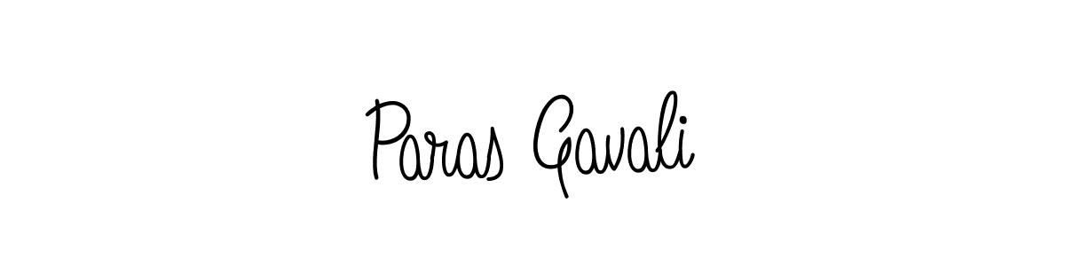 Use a signature maker to create a handwritten signature online. With this signature software, you can design (Angelique-Rose-font-FFP) your own signature for name Paras Gavali. Paras Gavali signature style 5 images and pictures png