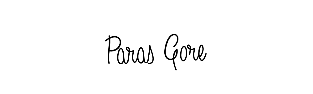 The best way (Angelique-Rose-font-FFP) to make a short signature is to pick only two or three words in your name. The name Paras Gore include a total of six letters. For converting this name. Paras Gore signature style 5 images and pictures png