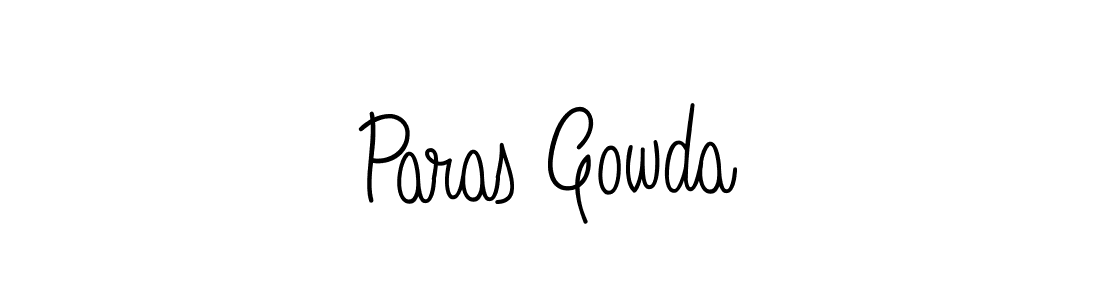 Create a beautiful signature design for name Paras Gowda. With this signature (Angelique-Rose-font-FFP) fonts, you can make a handwritten signature for free. Paras Gowda signature style 5 images and pictures png