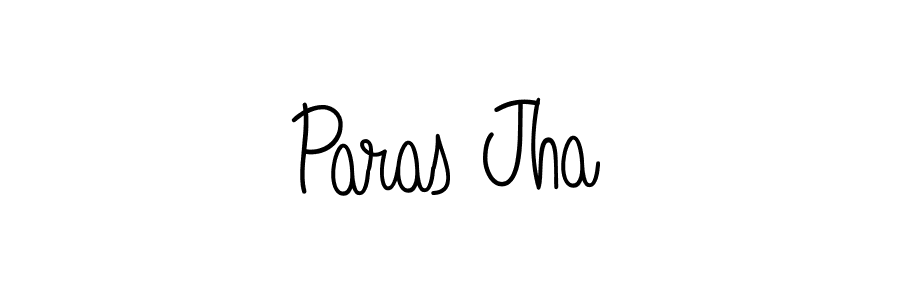 Design your own signature with our free online signature maker. With this signature software, you can create a handwritten (Angelique-Rose-font-FFP) signature for name Paras Jha. Paras Jha signature style 5 images and pictures png