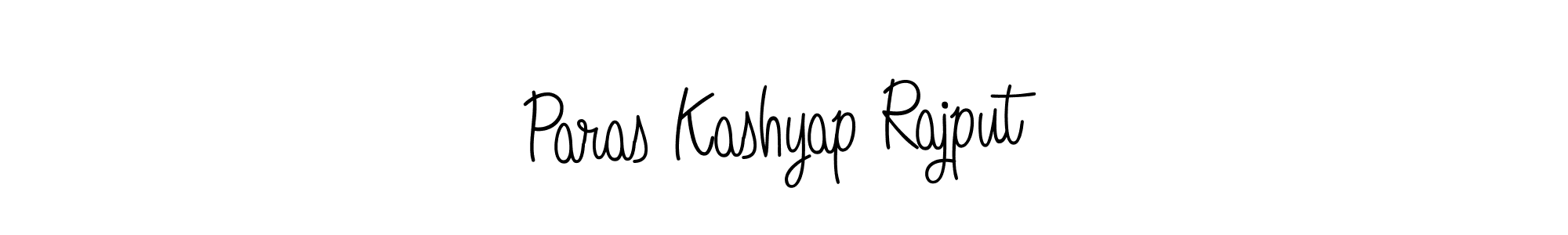 Design your own signature with our free online signature maker. With this signature software, you can create a handwritten (Angelique-Rose-font-FFP) signature for name Paras Kashyap Rajput. Paras Kashyap Rajput signature style 5 images and pictures png