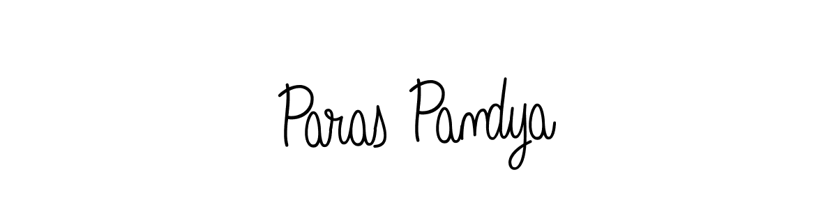 How to make Paras Pandya name signature. Use Angelique-Rose-font-FFP style for creating short signs online. This is the latest handwritten sign. Paras Pandya signature style 5 images and pictures png