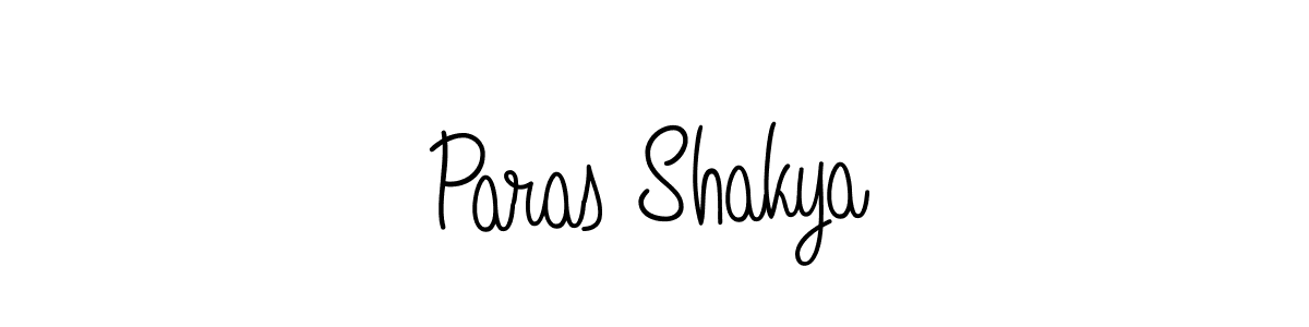 Make a beautiful signature design for name Paras Shakya. With this signature (Angelique-Rose-font-FFP) style, you can create a handwritten signature for free. Paras Shakya signature style 5 images and pictures png