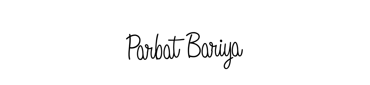 Design your own signature with our free online signature maker. With this signature software, you can create a handwritten (Angelique-Rose-font-FFP) signature for name Parbat Bariya. Parbat Bariya signature style 5 images and pictures png