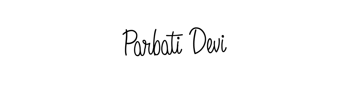 Make a beautiful signature design for name Parbati Devi. With this signature (Angelique-Rose-font-FFP) style, you can create a handwritten signature for free. Parbati Devi signature style 5 images and pictures png