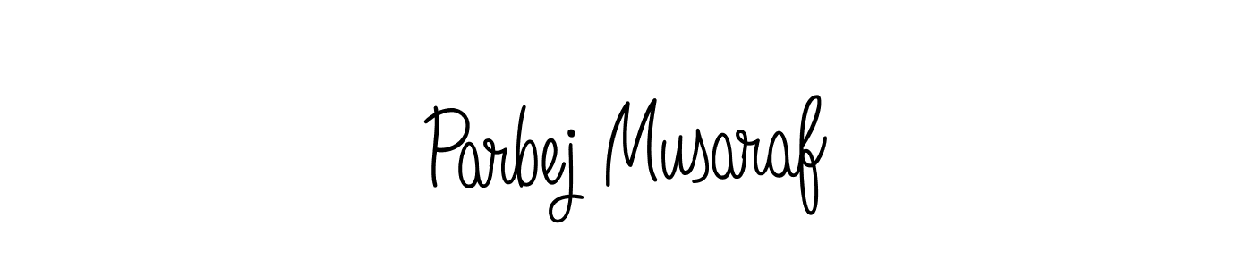 How to make Parbej Musaraf name signature. Use Angelique-Rose-font-FFP style for creating short signs online. This is the latest handwritten sign. Parbej Musaraf signature style 5 images and pictures png