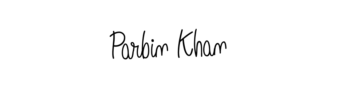 Use a signature maker to create a handwritten signature online. With this signature software, you can design (Angelique-Rose-font-FFP) your own signature for name Parbin Khan. Parbin Khan signature style 5 images and pictures png