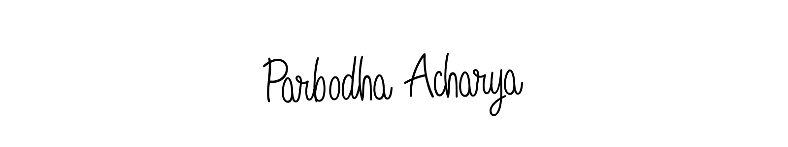 Make a short Parbodha Acharya signature style. Manage your documents anywhere anytime using Angelique-Rose-font-FFP. Create and add eSignatures, submit forms, share and send files easily. Parbodha Acharya signature style 5 images and pictures png
