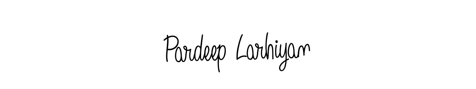 Design your own signature with our free online signature maker. With this signature software, you can create a handwritten (Angelique-Rose-font-FFP) signature for name Pardeep Larhiyan. Pardeep Larhiyan signature style 5 images and pictures png
