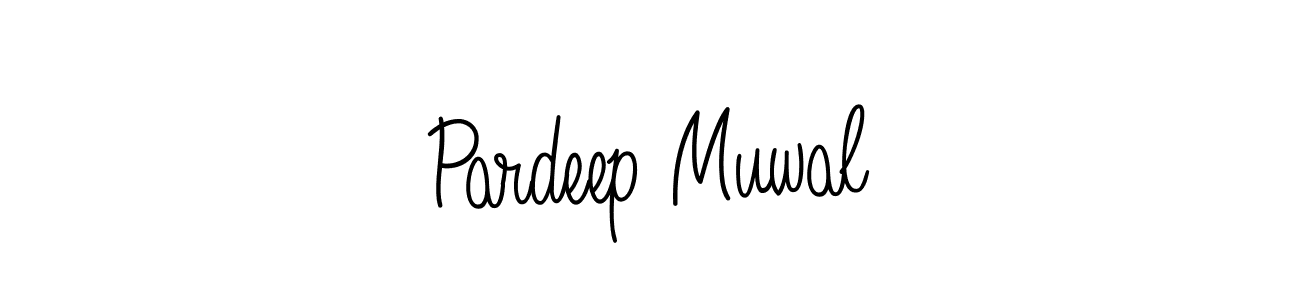 Make a beautiful signature design for name Pardeep Muwal. With this signature (Angelique-Rose-font-FFP) style, you can create a handwritten signature for free. Pardeep Muwal signature style 5 images and pictures png
