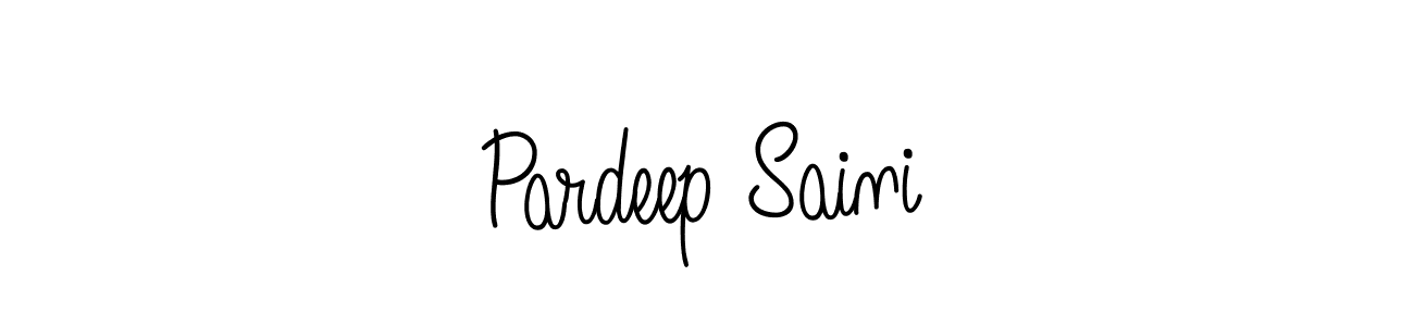 Use a signature maker to create a handwritten signature online. With this signature software, you can design (Angelique-Rose-font-FFP) your own signature for name Pardeep Saini. Pardeep Saini signature style 5 images and pictures png