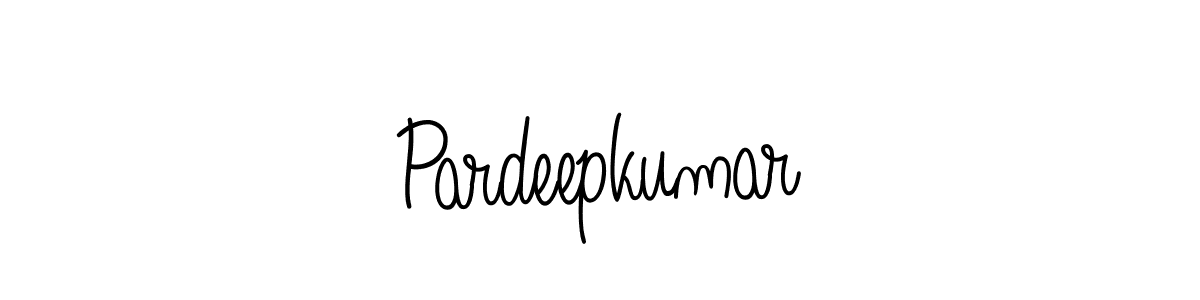 Create a beautiful signature design for name Pardeepkumar. With this signature (Angelique-Rose-font-FFP) fonts, you can make a handwritten signature for free. Pardeepkumar signature style 5 images and pictures png