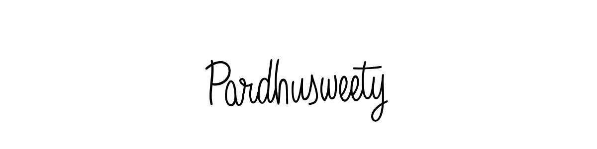 Design your own signature with our free online signature maker. With this signature software, you can create a handwritten (Angelique-Rose-font-FFP) signature for name Pardhusweety. Pardhusweety signature style 5 images and pictures png