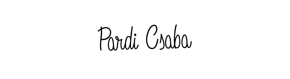 Use a signature maker to create a handwritten signature online. With this signature software, you can design (Angelique-Rose-font-FFP) your own signature for name Pardi Csaba. Pardi Csaba signature style 5 images and pictures png
