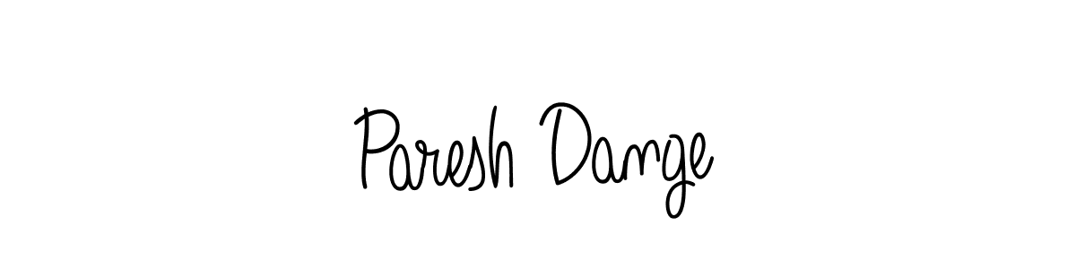 You should practise on your own different ways (Angelique-Rose-font-FFP) to write your name (Paresh Dange) in signature. don't let someone else do it for you. Paresh Dange signature style 5 images and pictures png