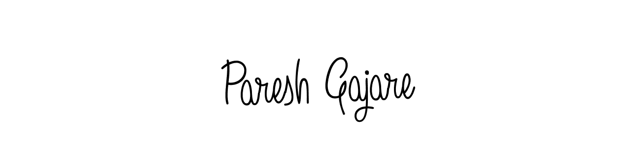 Use a signature maker to create a handwritten signature online. With this signature software, you can design (Angelique-Rose-font-FFP) your own signature for name Paresh Gajare. Paresh Gajare signature style 5 images and pictures png