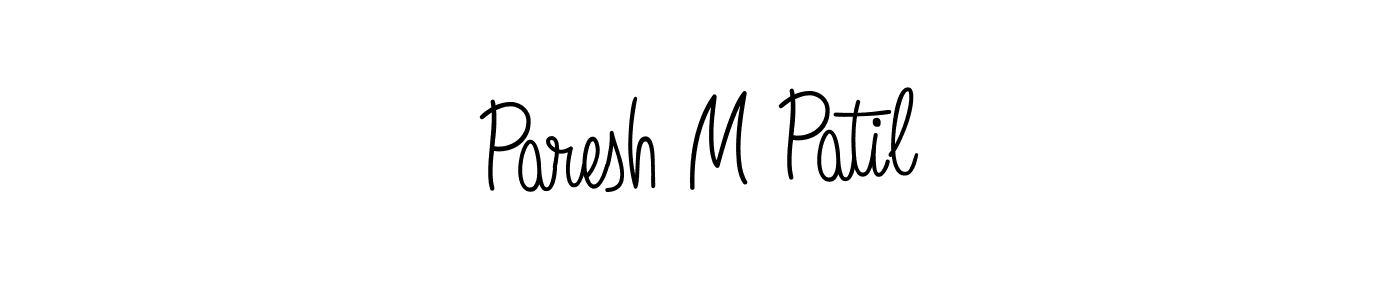 Design your own signature with our free online signature maker. With this signature software, you can create a handwritten (Angelique-Rose-font-FFP) signature for name Paresh M Patil. Paresh M Patil signature style 5 images and pictures png
