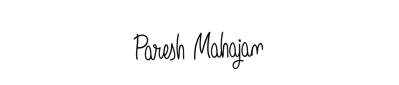 Use a signature maker to create a handwritten signature online. With this signature software, you can design (Angelique-Rose-font-FFP) your own signature for name Paresh Mahajan. Paresh Mahajan signature style 5 images and pictures png