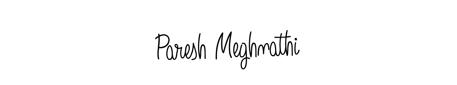 Paresh Meghnathi stylish signature style. Best Handwritten Sign (Angelique-Rose-font-FFP) for my name. Handwritten Signature Collection Ideas for my name Paresh Meghnathi. Paresh Meghnathi signature style 5 images and pictures png