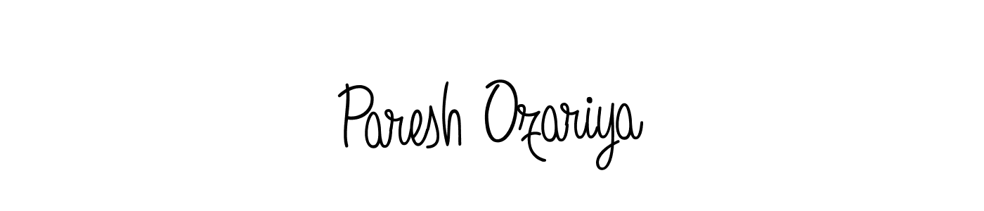 How to Draw Paresh Ozariya signature style? Angelique-Rose-font-FFP is a latest design signature styles for name Paresh Ozariya. Paresh Ozariya signature style 5 images and pictures png