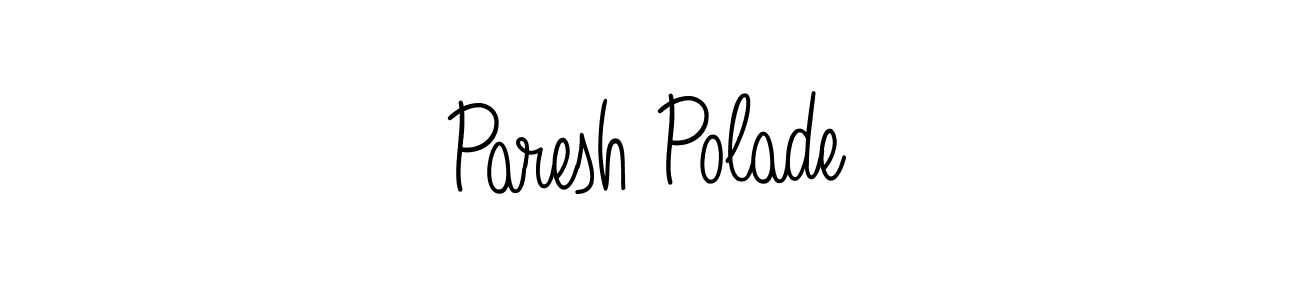 Design your own signature with our free online signature maker. With this signature software, you can create a handwritten (Angelique-Rose-font-FFP) signature for name Paresh Polade. Paresh Polade signature style 5 images and pictures png
