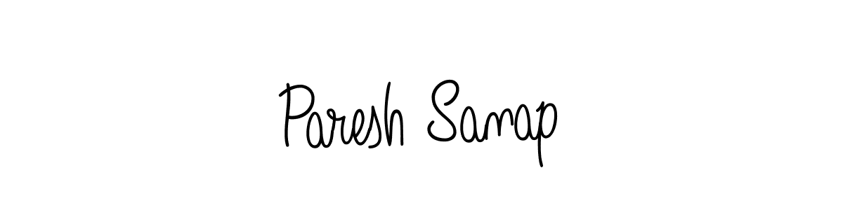 Paresh Sanap stylish signature style. Best Handwritten Sign (Angelique-Rose-font-FFP) for my name. Handwritten Signature Collection Ideas for my name Paresh Sanap. Paresh Sanap signature style 5 images and pictures png