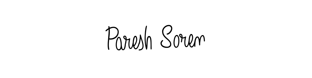 Angelique-Rose-font-FFP is a professional signature style that is perfect for those who want to add a touch of class to their signature. It is also a great choice for those who want to make their signature more unique. Get Paresh Soren name to fancy signature for free. Paresh Soren signature style 5 images and pictures png