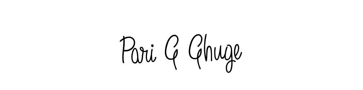 Also we have Pari G Ghuge name is the best signature style. Create professional handwritten signature collection using Angelique-Rose-font-FFP autograph style. Pari G Ghuge signature style 5 images and pictures png