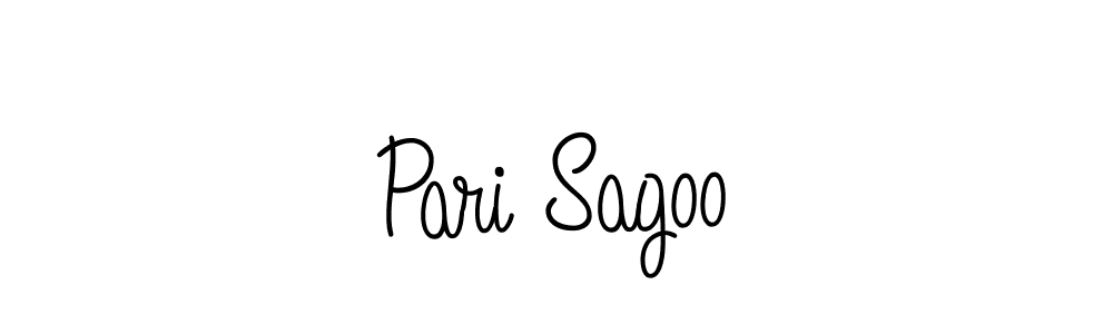 Make a beautiful signature design for name Pari Sagoo. With this signature (Angelique-Rose-font-FFP) style, you can create a handwritten signature for free. Pari Sagoo signature style 5 images and pictures png