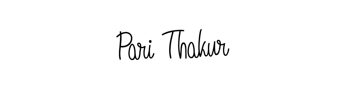 Make a beautiful signature design for name Pari Thakur. With this signature (Angelique-Rose-font-FFP) style, you can create a handwritten signature for free. Pari Thakur signature style 5 images and pictures png