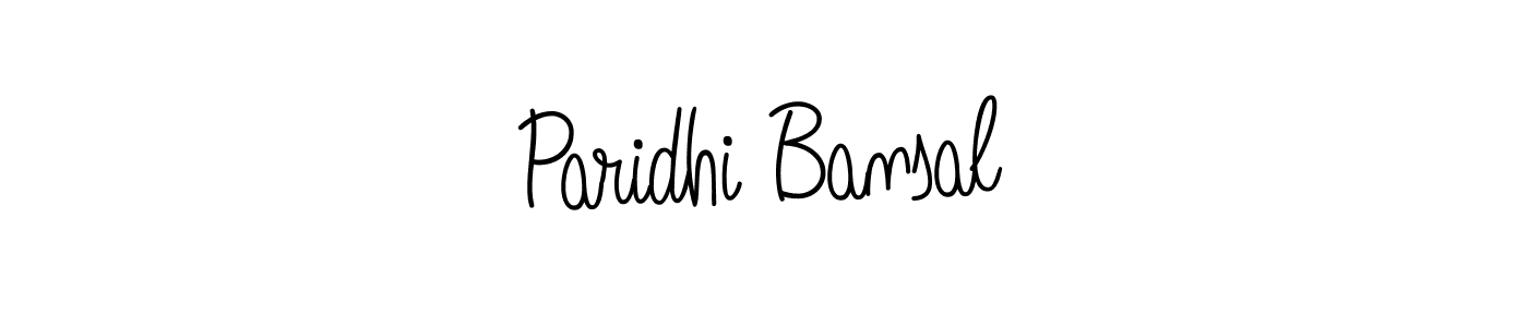 You should practise on your own different ways (Angelique-Rose-font-FFP) to write your name (Paridhi Bansal) in signature. don't let someone else do it for you. Paridhi Bansal signature style 5 images and pictures png