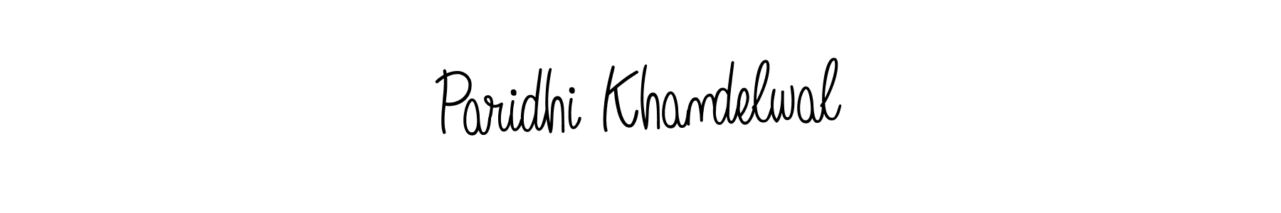 Make a beautiful signature design for name Paridhi Khandelwal. With this signature (Angelique-Rose-font-FFP) style, you can create a handwritten signature for free. Paridhi Khandelwal signature style 5 images and pictures png