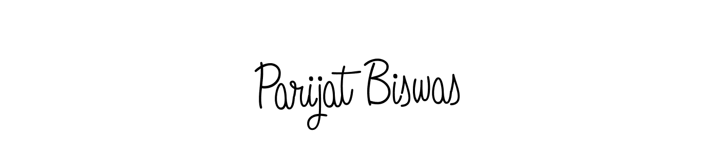 Use a signature maker to create a handwritten signature online. With this signature software, you can design (Angelique-Rose-font-FFP) your own signature for name Parijat Biswas. Parijat Biswas signature style 5 images and pictures png