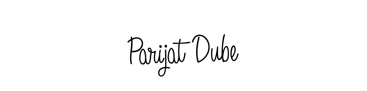 Parijat Dube stylish signature style. Best Handwritten Sign (Angelique-Rose-font-FFP) for my name. Handwritten Signature Collection Ideas for my name Parijat Dube. Parijat Dube signature style 5 images and pictures png