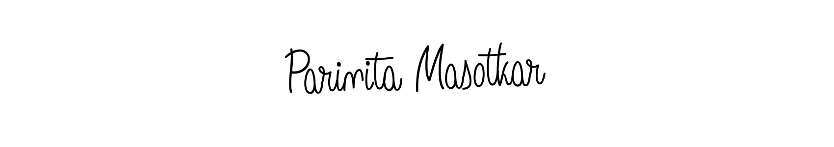 Make a beautiful signature design for name Parinita Masotkar. With this signature (Angelique-Rose-font-FFP) style, you can create a handwritten signature for free. Parinita Masotkar signature style 5 images and pictures png